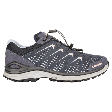 Lowa Wanderschuhe Maddox Low GTX (Multifunktions, Textil/Synthetik, wasserdicht) stahlblau/lachs Damen